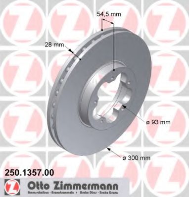 Тормозной диск ZIMMERMANN 250.1357.00