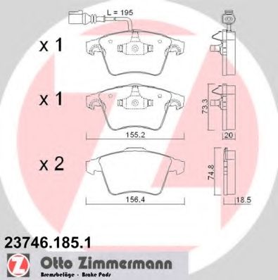 Тормозные колодки ZIMMERMANN 23746.185.1