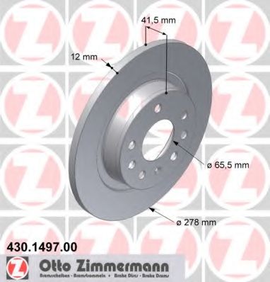 Тормозной диск ZIMMERMANN 430.1497.00