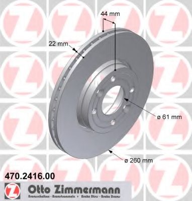 Тормозной диск ZIMMERMANN 470.2416.00