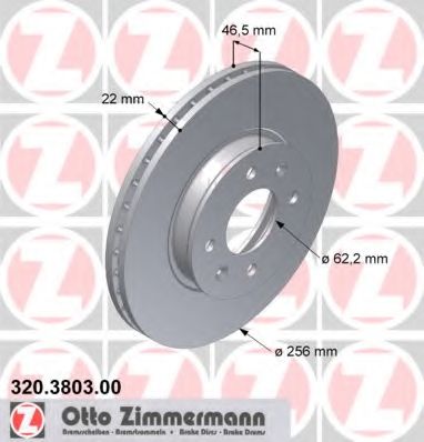 Тормозной диск ZIMMERMANN 320.3803.00