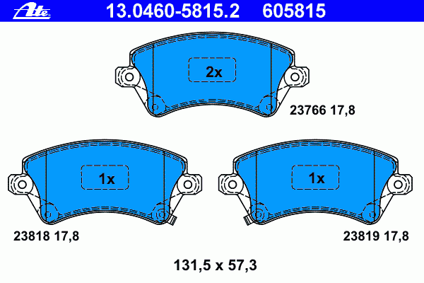 Тормозные колодки ATE 13.0460-5815.2