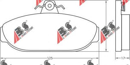 Тормозные колодки A.B.S. 36505