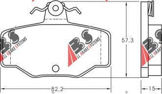Тормозные колодки A.B.S. 36741