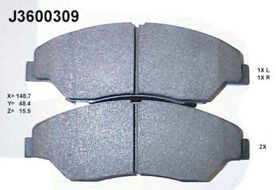 Тормозные колодки NIPPARTS J3600309