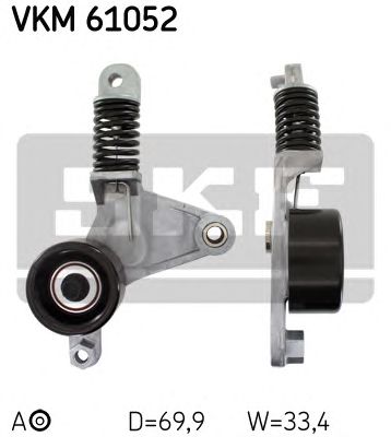 Натяжной ролик поликлинового ремня SKF VKM 61052