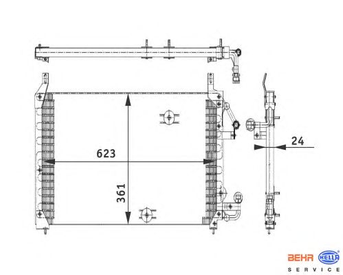 Радиатор кондиционера HELLA 8FC 351 318-031