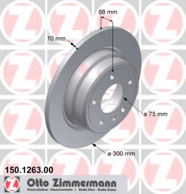 Тормозной диск ZIMMERMANN 150.1263.00