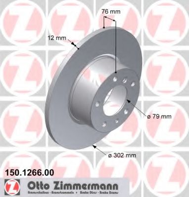 Тормозной диск ZIMMERMANN 150.1266.00