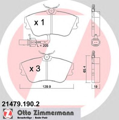 Тормозные колодки ZIMMERMANN 21479.190.2