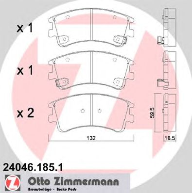 Тормозные колодки ZIMMERMANN 24046.185.1