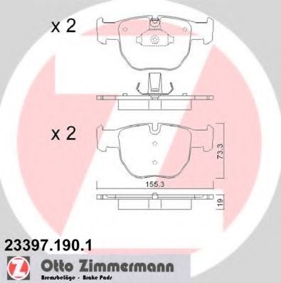 Тормозные колодки ZIMMERMANN 23397.190.1