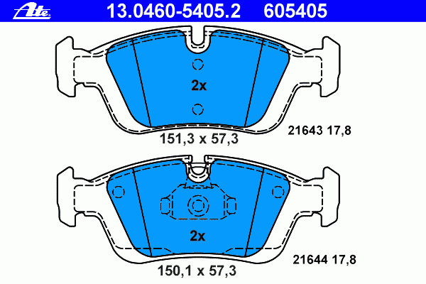 Тормозные колодки ATE 13.0460-5405.2