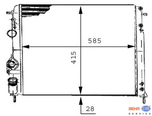 Радиатор охлаждения BEHR HELLA SERVICE 8MK 376 717-441