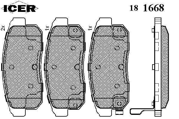 Тормозные колодки ICER 181668