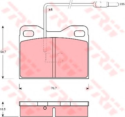 Тормозные колодки TRW GDB1075