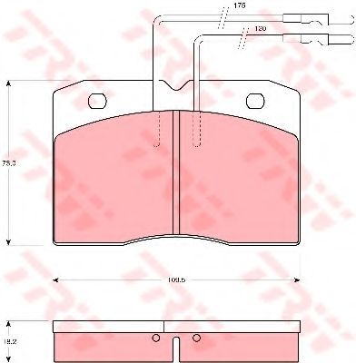 Гальмівні колодки TRW GDB343