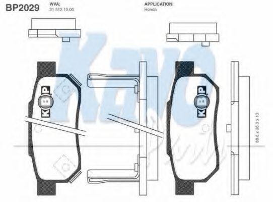 Тормозные колодки KAVO PARTS BP-2029