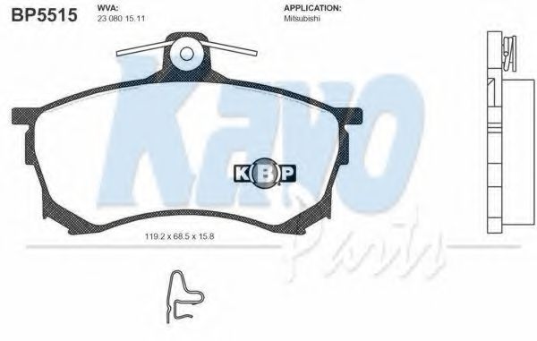 Тормозные колодки KAVO PARTS BP-5515