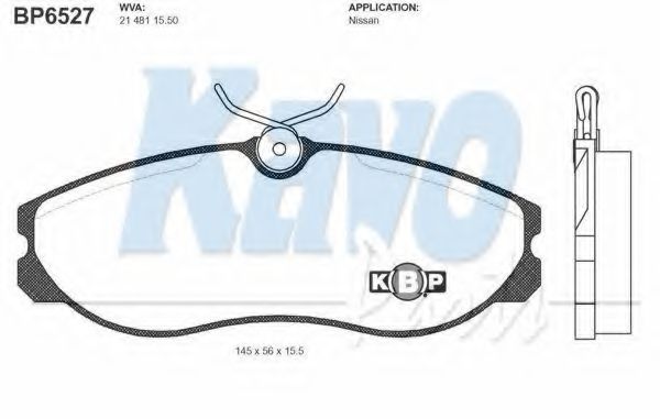 Тормозные колодки KAVO PARTS BP-6527