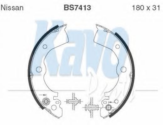 Тормозные колодки KAVO PARTS BS-7413