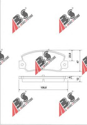 Тормозные колодки A.B.S. 36081