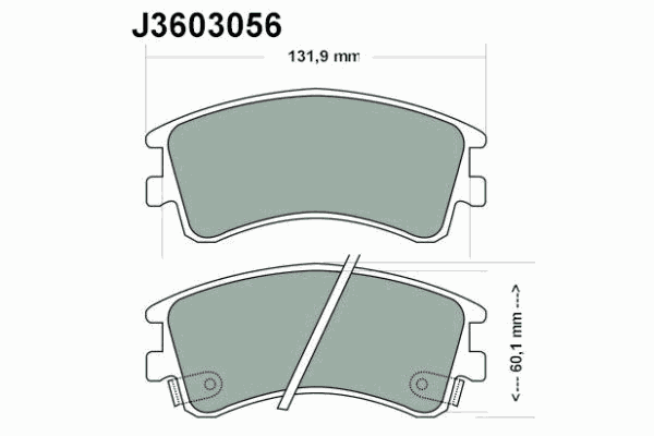 Тормозные колодки NIPPARTS J3603056