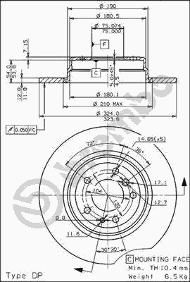 Тормозной диск BREMBO 08.5580.10
