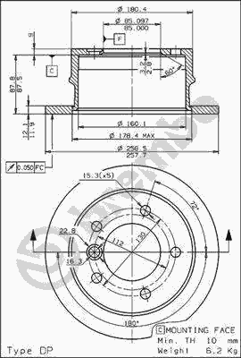Тормозной диск BREMBO 08.7724.20