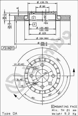 Тормозной диск BREMBO 09.5148.24