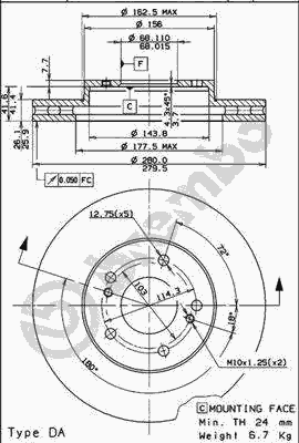 Гальмівний диск BREMBO 09.7933.10