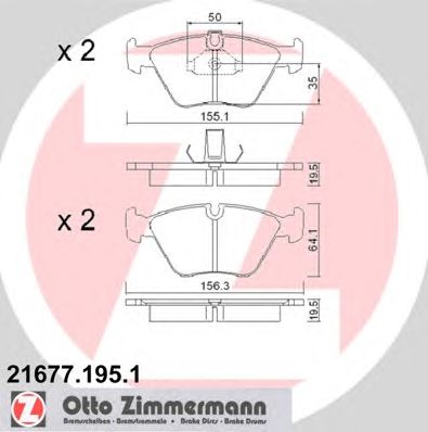 Тормозные колодки ZIMMERMANN 21677.195.1