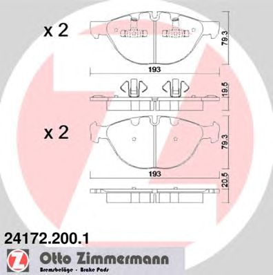 Тормозные колодки ZIMMERMANN 24172.200.1