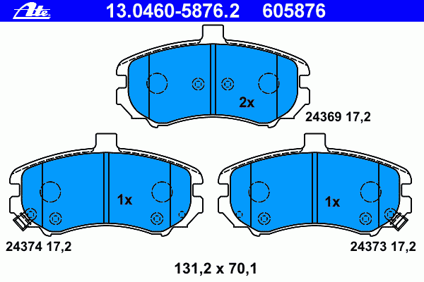 Тормозные колодки ATE 13.0460-5876.2