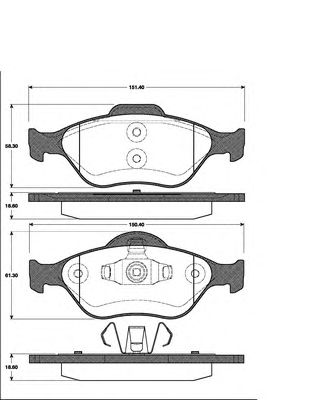 Тормозные колодки NK 222557