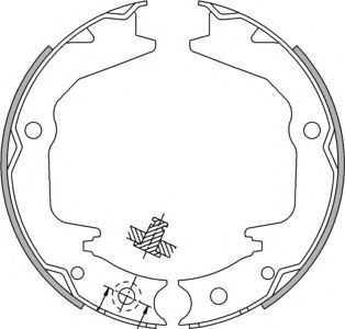 Тормозные колодки ручника NK 2730674