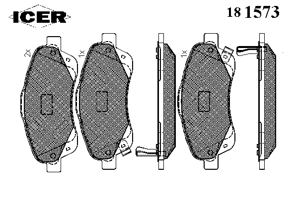 Гальмівні колодки ICER 181573