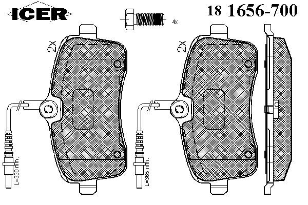 Тормозные колодки ICER 181656-700