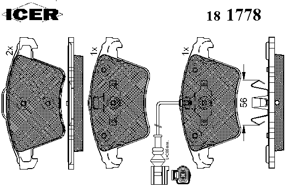 Тормозные колодки ICER 181778