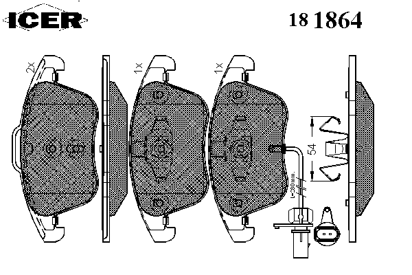 Тормозные колодки ICER 181864