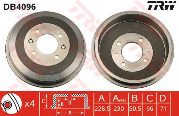 Тормозной барабан TRW DB4096