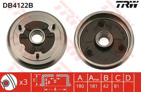 Тормозной барабан TRW DB4122B