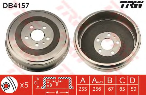 Гальмівний барабан TRW DB4157