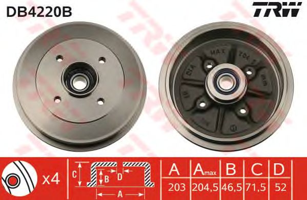 Тормозной барабан TRW DB4220B