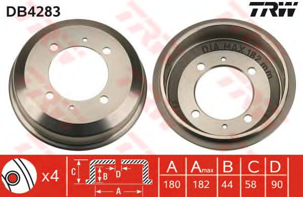 Тормозной барабан TRW DB4283