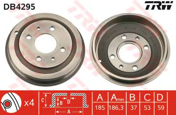 Тормозной барабан TRW DB4295