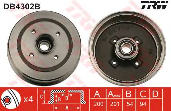 Тормозной барабан TRW DB4302B
