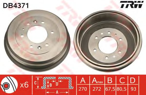Тормозной барабан TRW DB4371