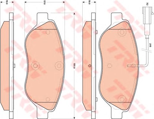 Гальмівні колодки TRW GDB1855
