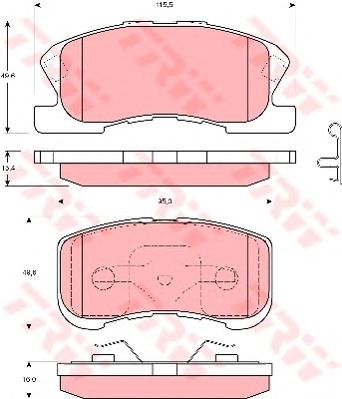 Гальмівні колодки TRW GDB3220
